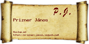 Prizner János névjegykártya